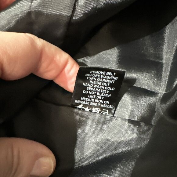 Sharif 187 Couture Women's Embellished Metallic Blue/Black  Trench Coat - Size M - Picture 7 of 10